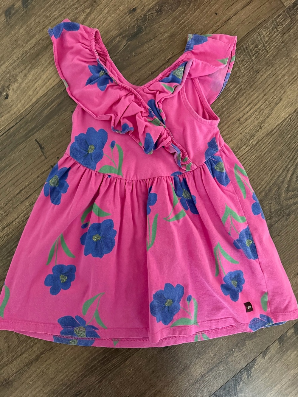 Tea Collection Pink Floral Ruffle Dress - Picture 2 of 2